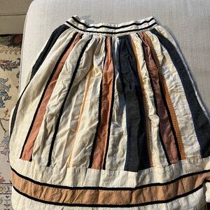 Piper & Scoot Striped Multicolor Knee Length Skirt